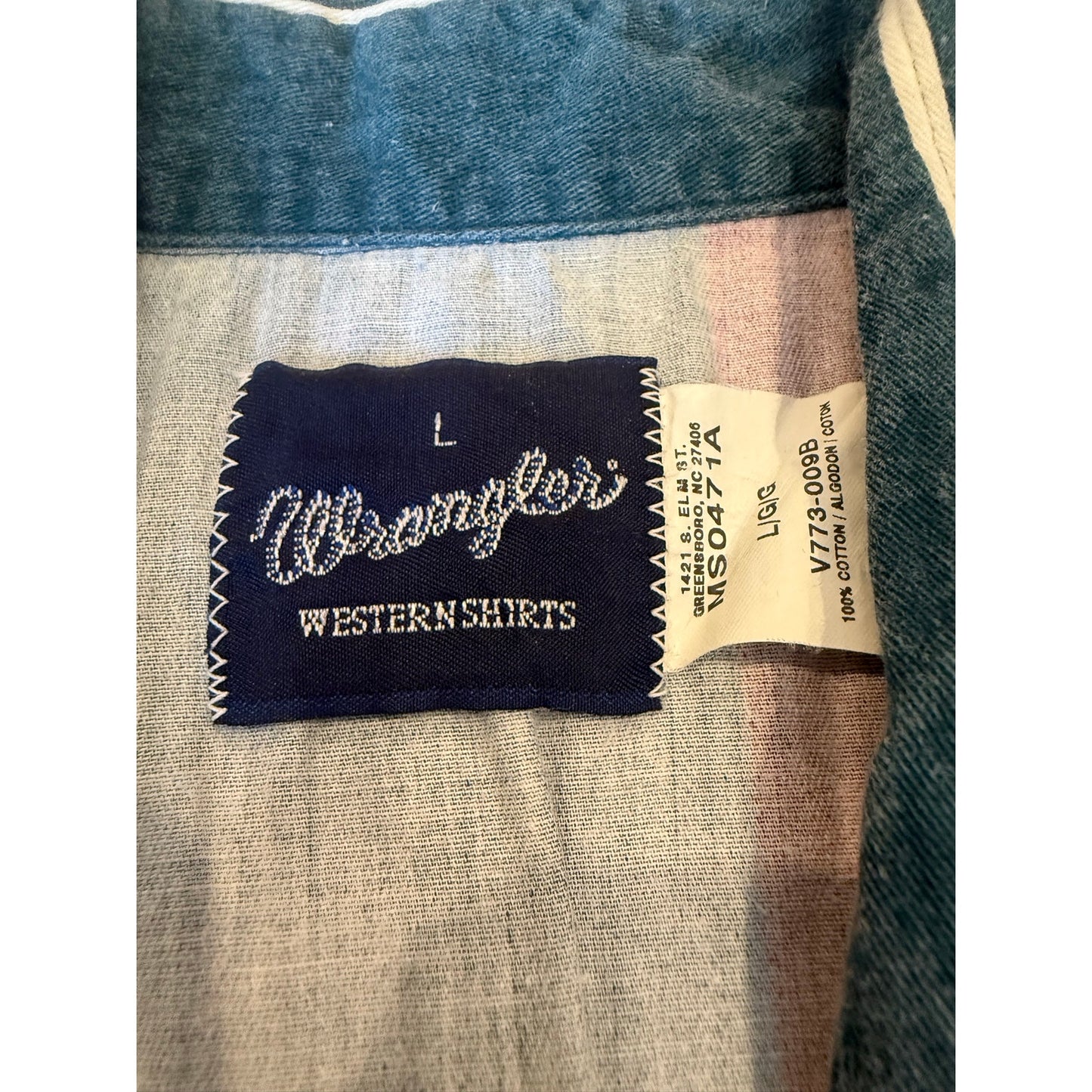 Wrangler Western Brushpopper Dark Stripes Size Large