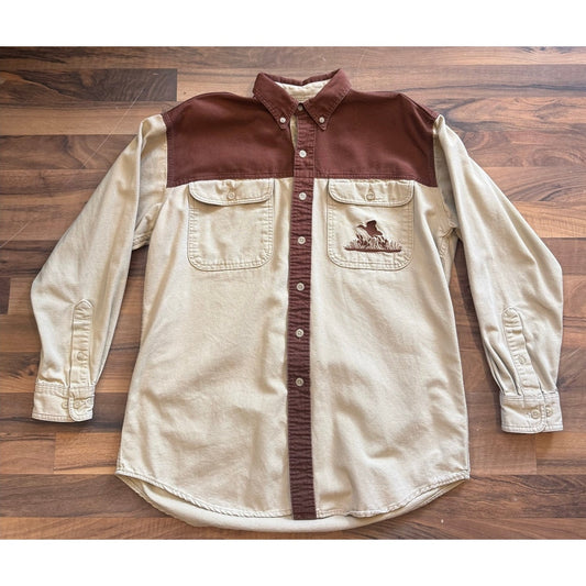 Canadian Outdoors Duck Two Tone Button Down Size Lg