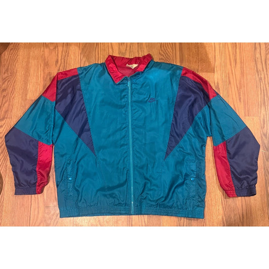 Vintage Nike Track Jacket Color Block Size XL