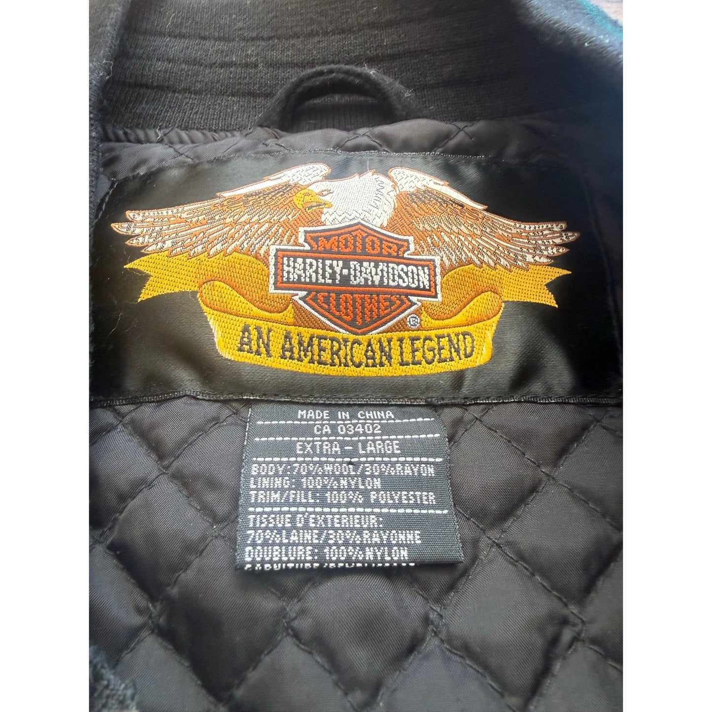 Wool Harley Davidsons Varsity Jacket Size XL