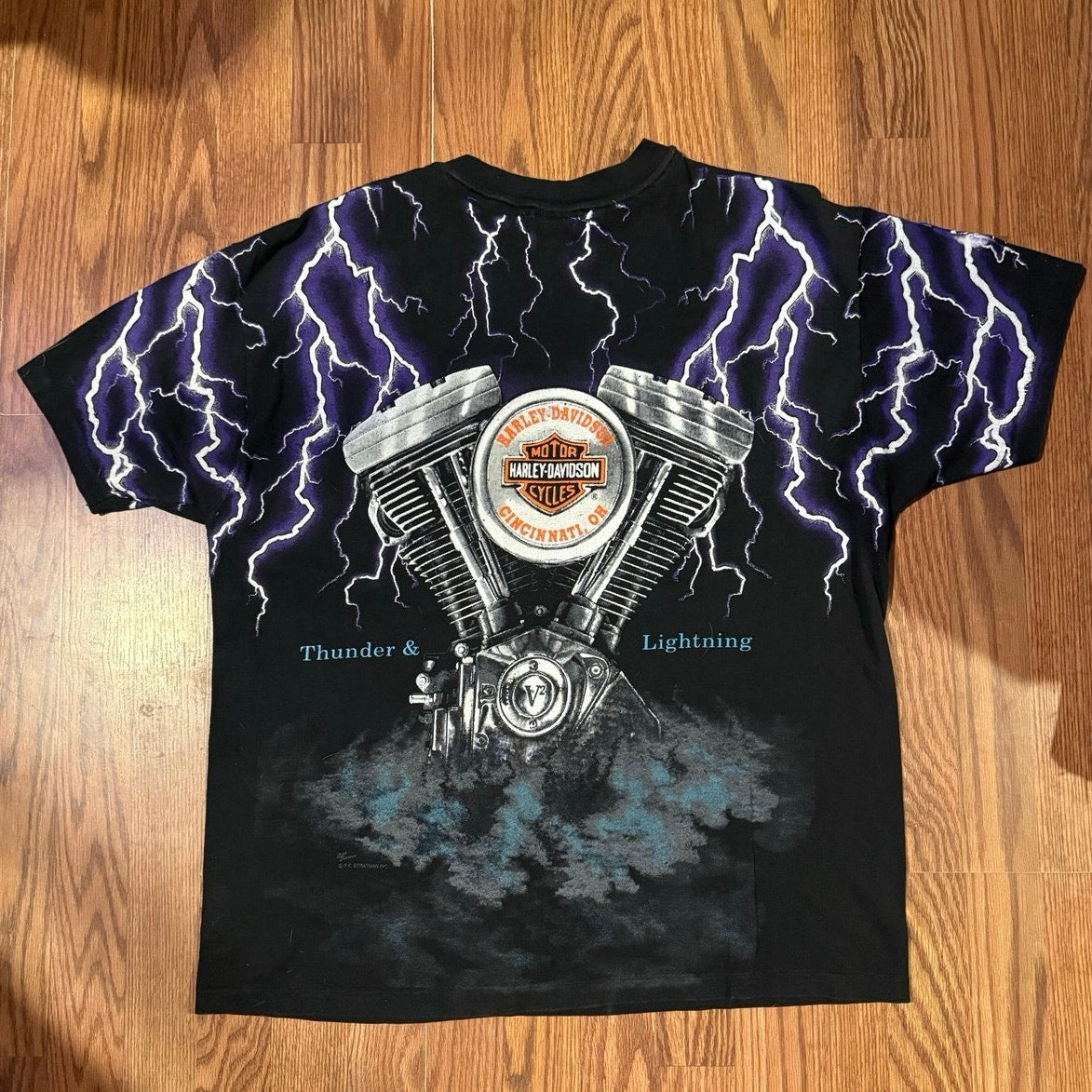 Harley Davidson Lighting and Engine AOP Size XL