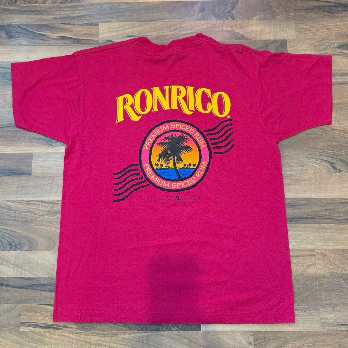 Hot Pink Single Stitch RonRico Rum Size XL