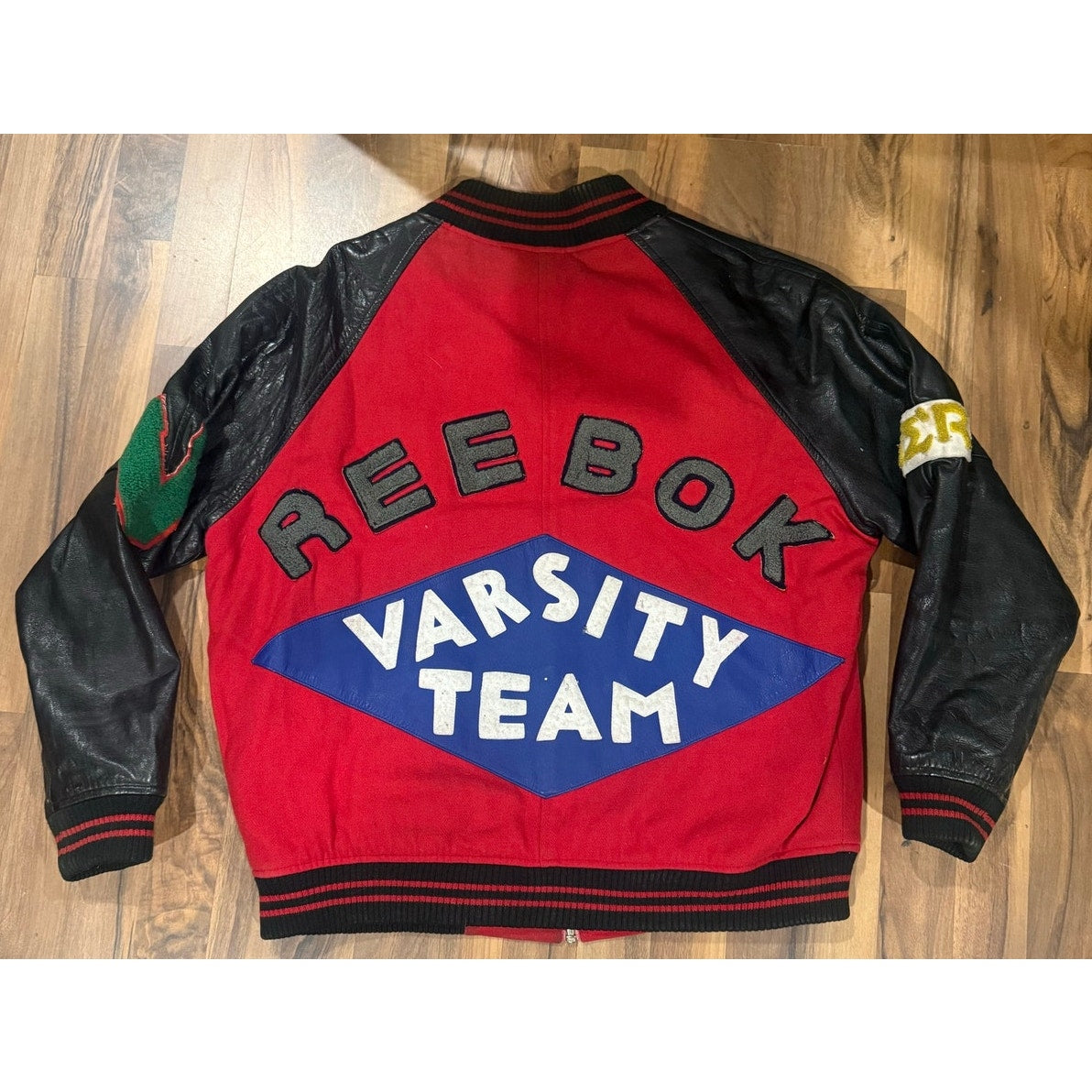 Vintage 80s–90s Reebok Varsity Jacket | Wool & Leather