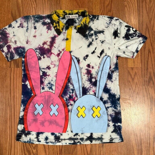 Bad Rabbit Co polo Custom Tie Dye one of one size Medium