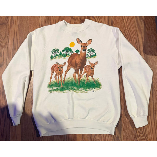 Beautiful Nature Deer Crew Neck Sweater 90s