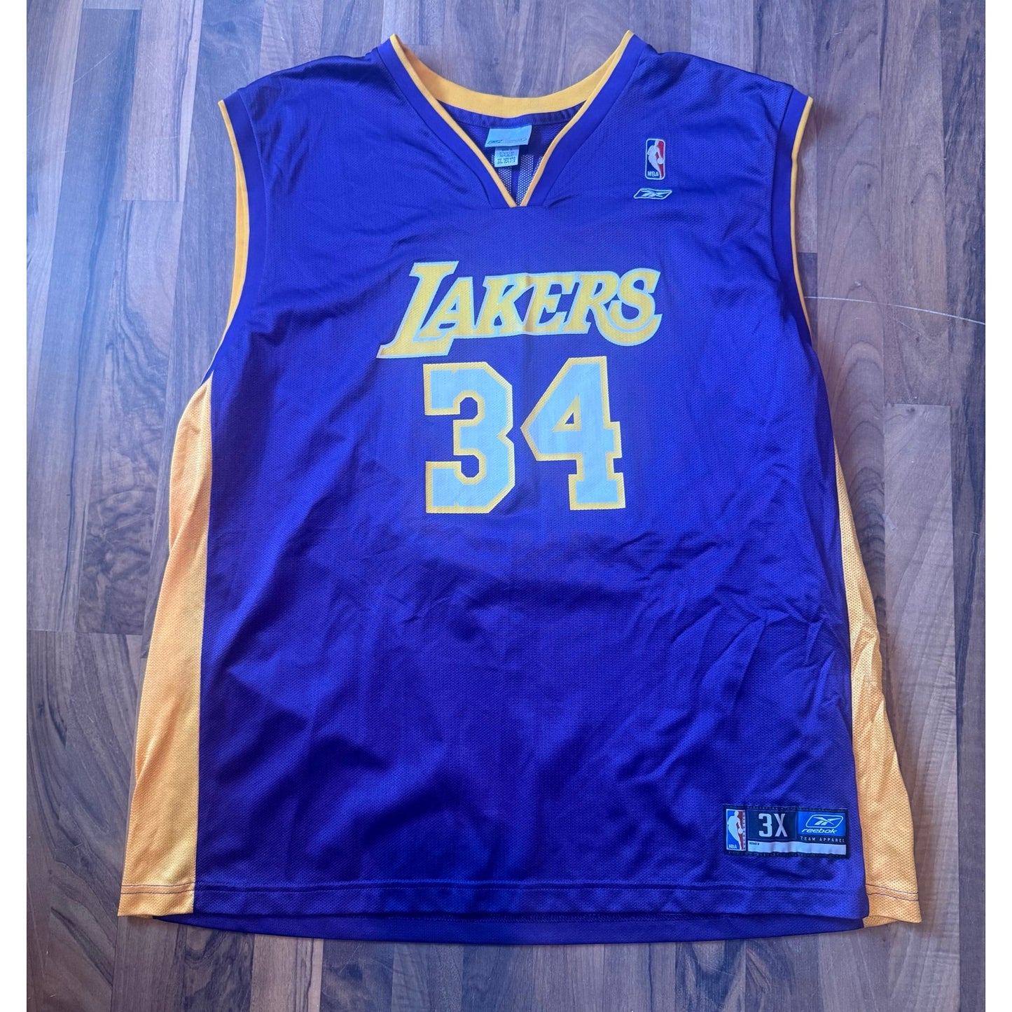 Los Angeles Lakers Purple Yellow Shaquille O'Neal Size 3XL
