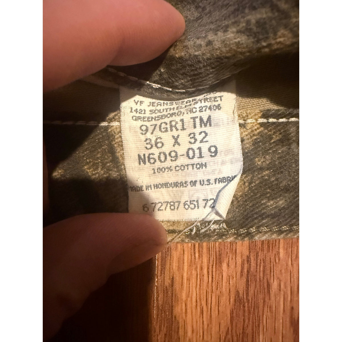 90s Wrangler Double knee Advantage Timber Camo Size 36x32