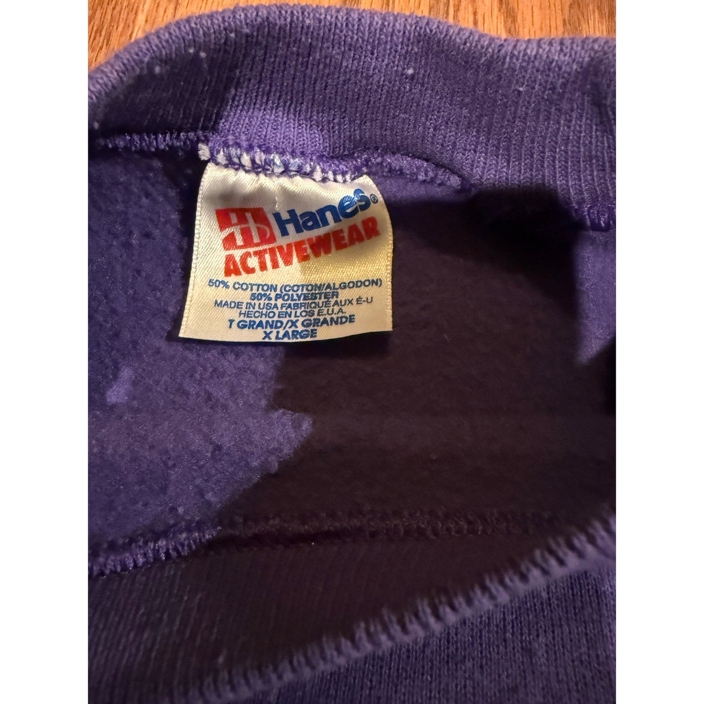 90s Purple Reiki Kanji Japanese Crew Size XL