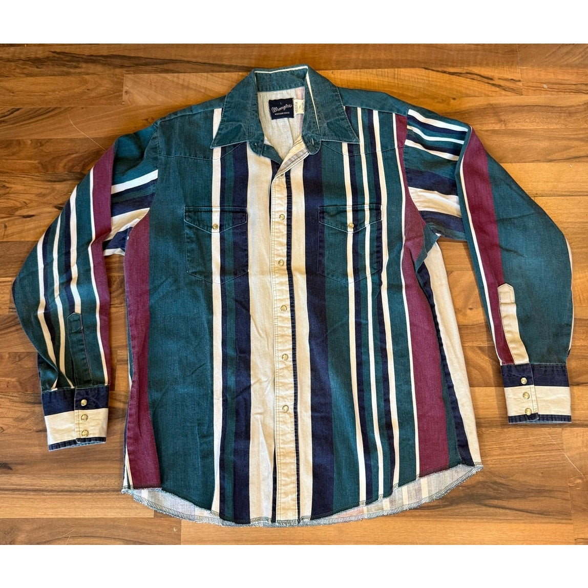 Wrangler Western Brushpopper Dark Stripes Size Large