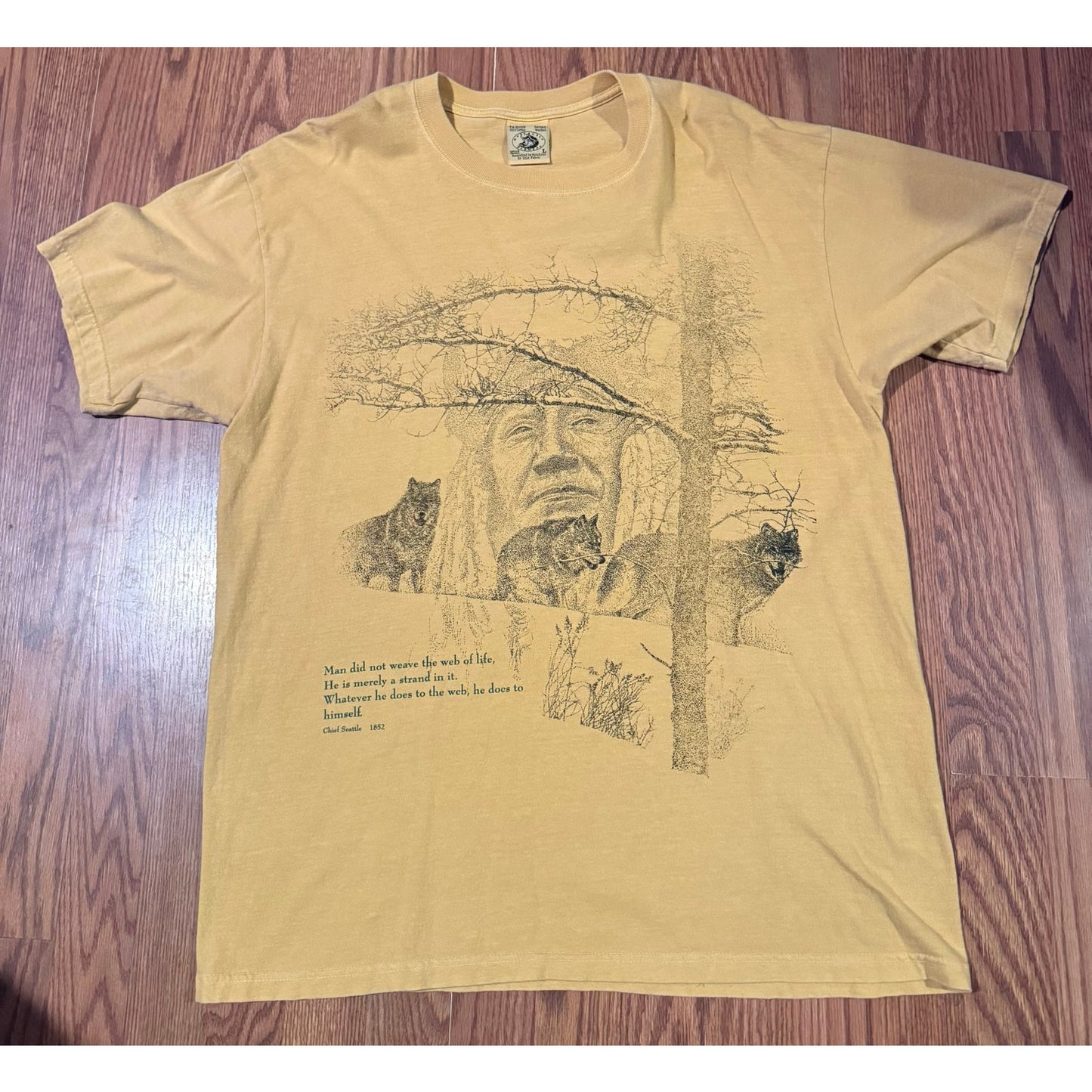 80s 90s Native American Wolf Quote