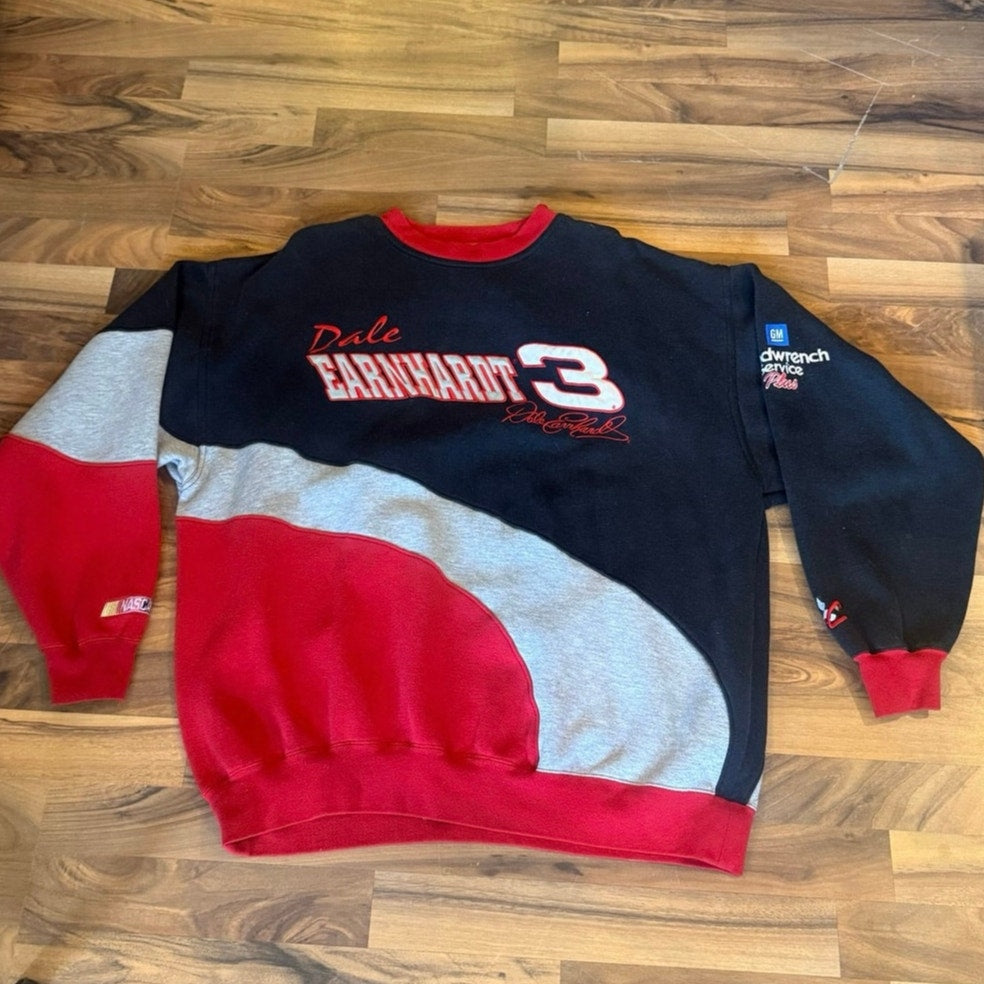 Color-blocked Dale Earnhardt Sweatshirt Size XL