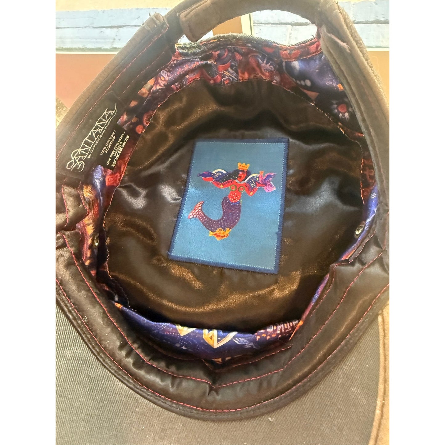 Carlos Santana Special Lined Peace Hat Velcro Back