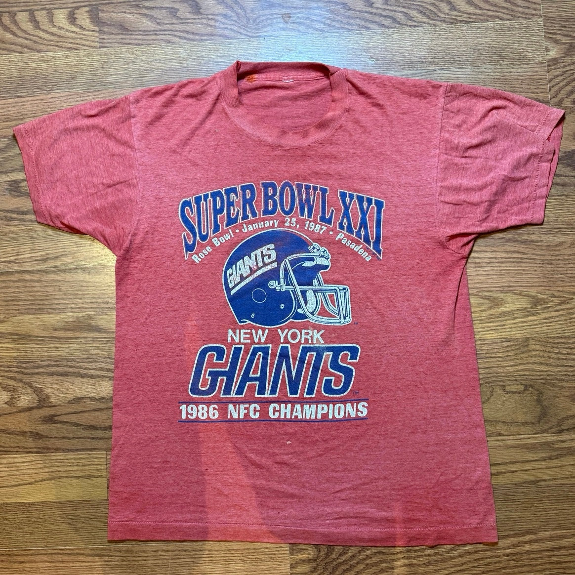 1986 Super Bowl 21 Champions New York Giants size Large