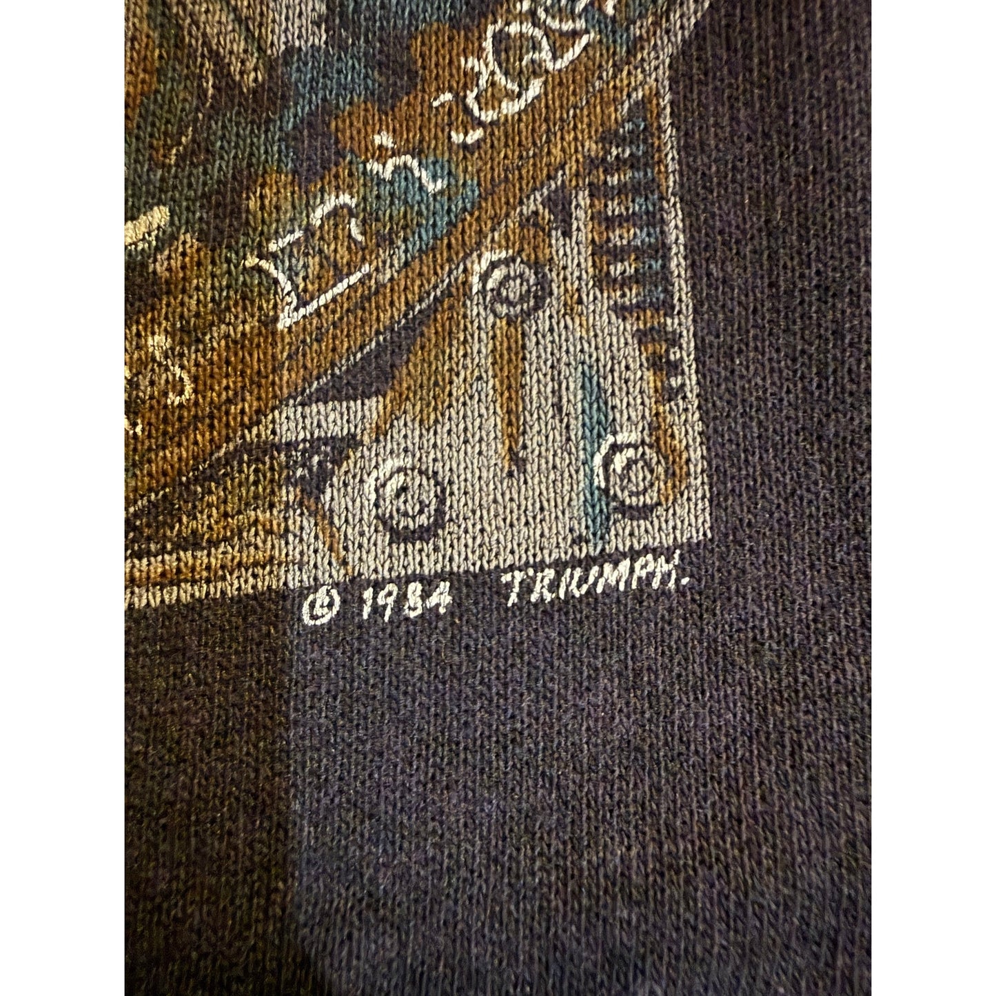 1985 Triumph Crew Neck Tour Sweater Size Large