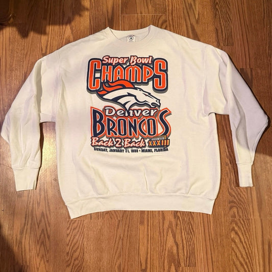 1998 Broncos Back to Back Champs Size XL