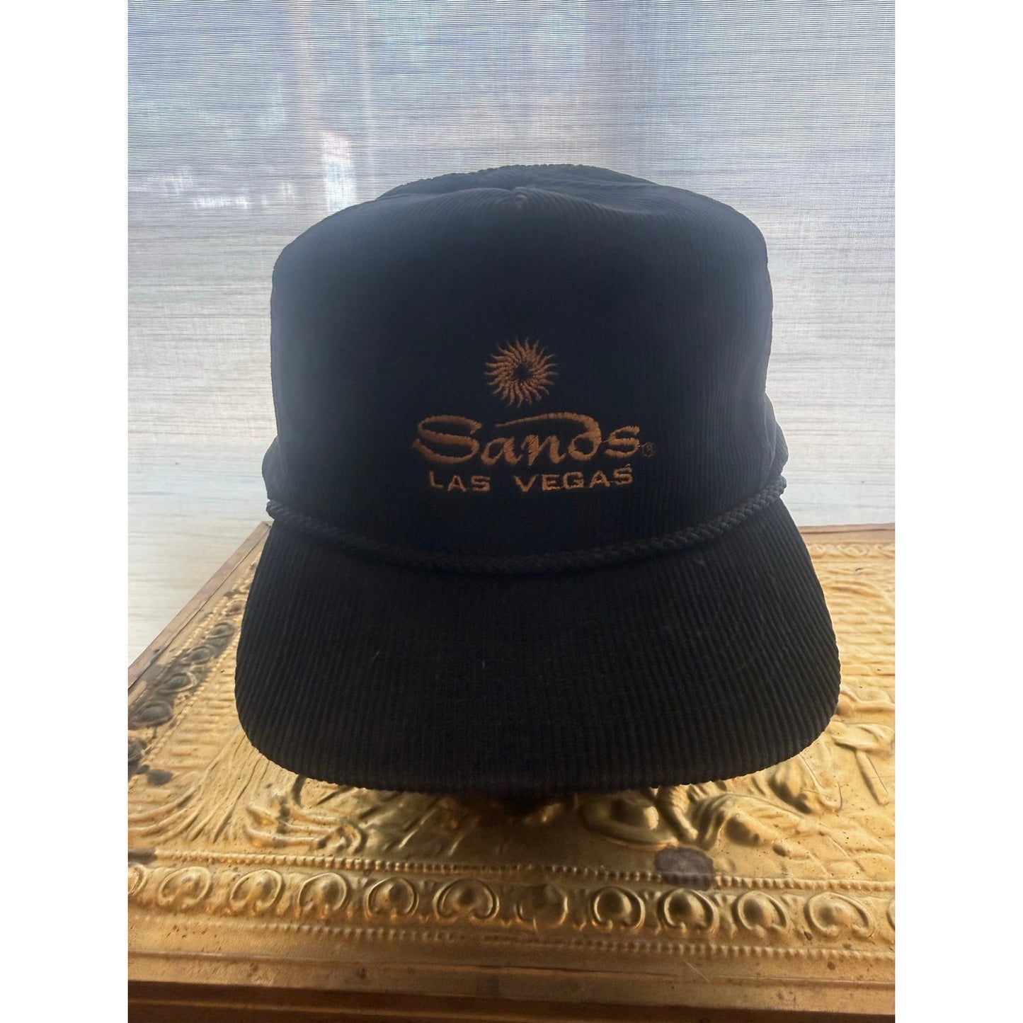 Sands Las Vegas Black Corduroy Snap Back