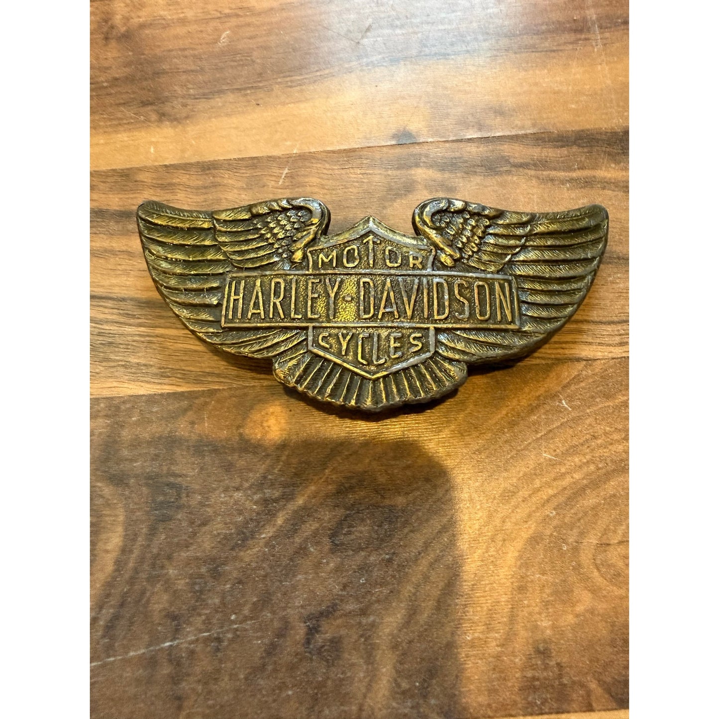 Montauk Silver Co Harley Davidson logo with Wing Belt Buckle