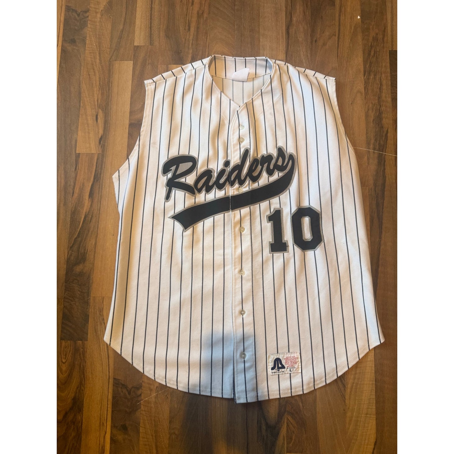 Vintage Raiders Button Up Sleeveless Jersey Size Large