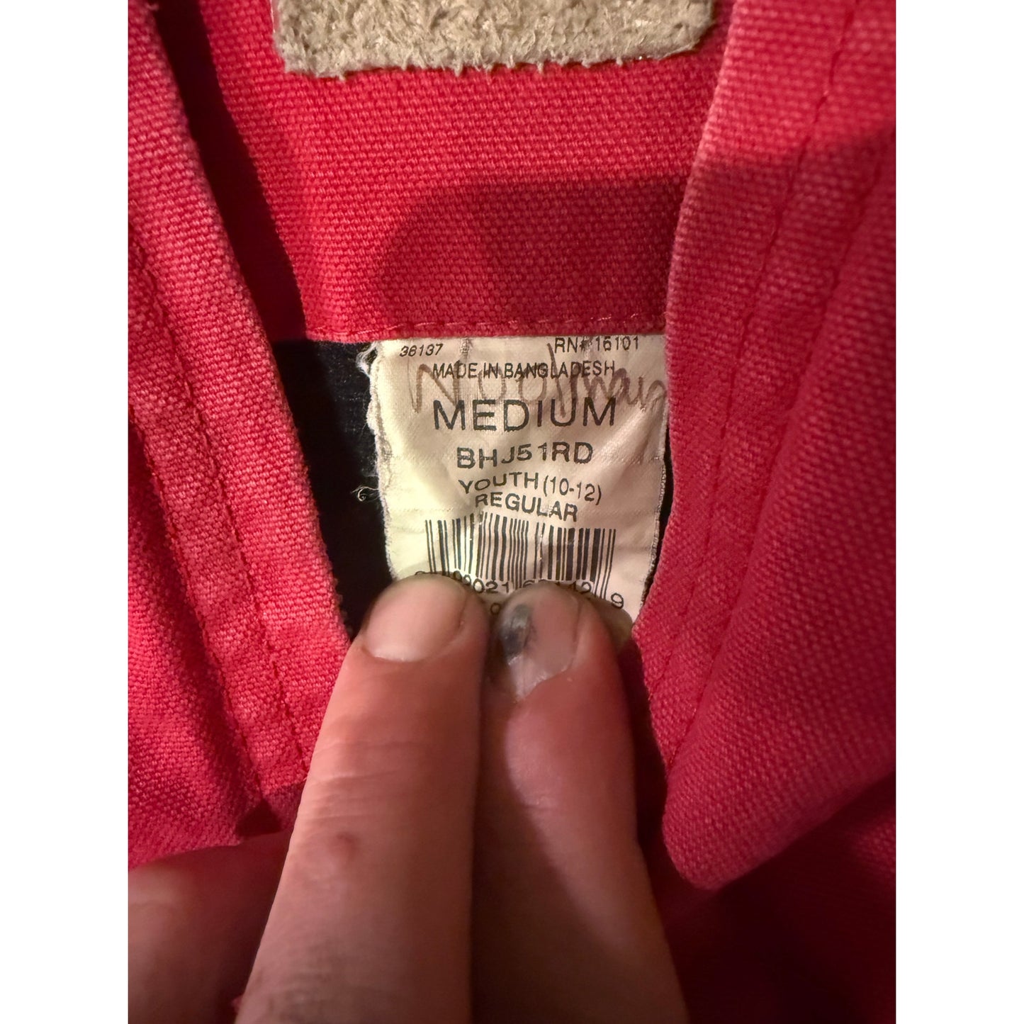 Vintage Kids Red Carhartt (Medium 10-12)