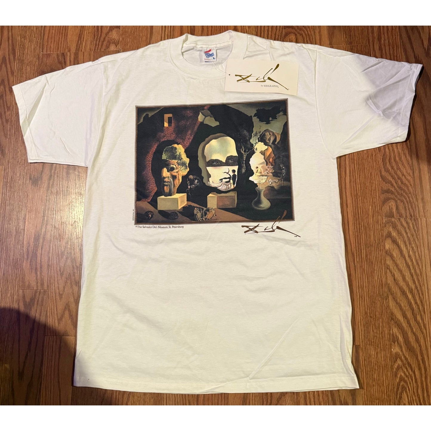 90s Dalí Serigraphia Museum Shirt w/ tag Old Age, Adolescence and Infancy