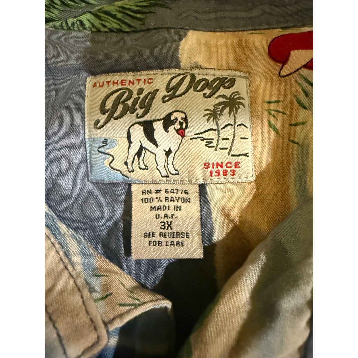 Vintage Big Dog Hawaiian Shirt Made in USA – Size 3X