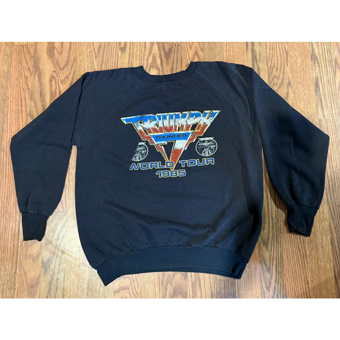 1985 Triumph Crew Neck Tour Sweater Size Large