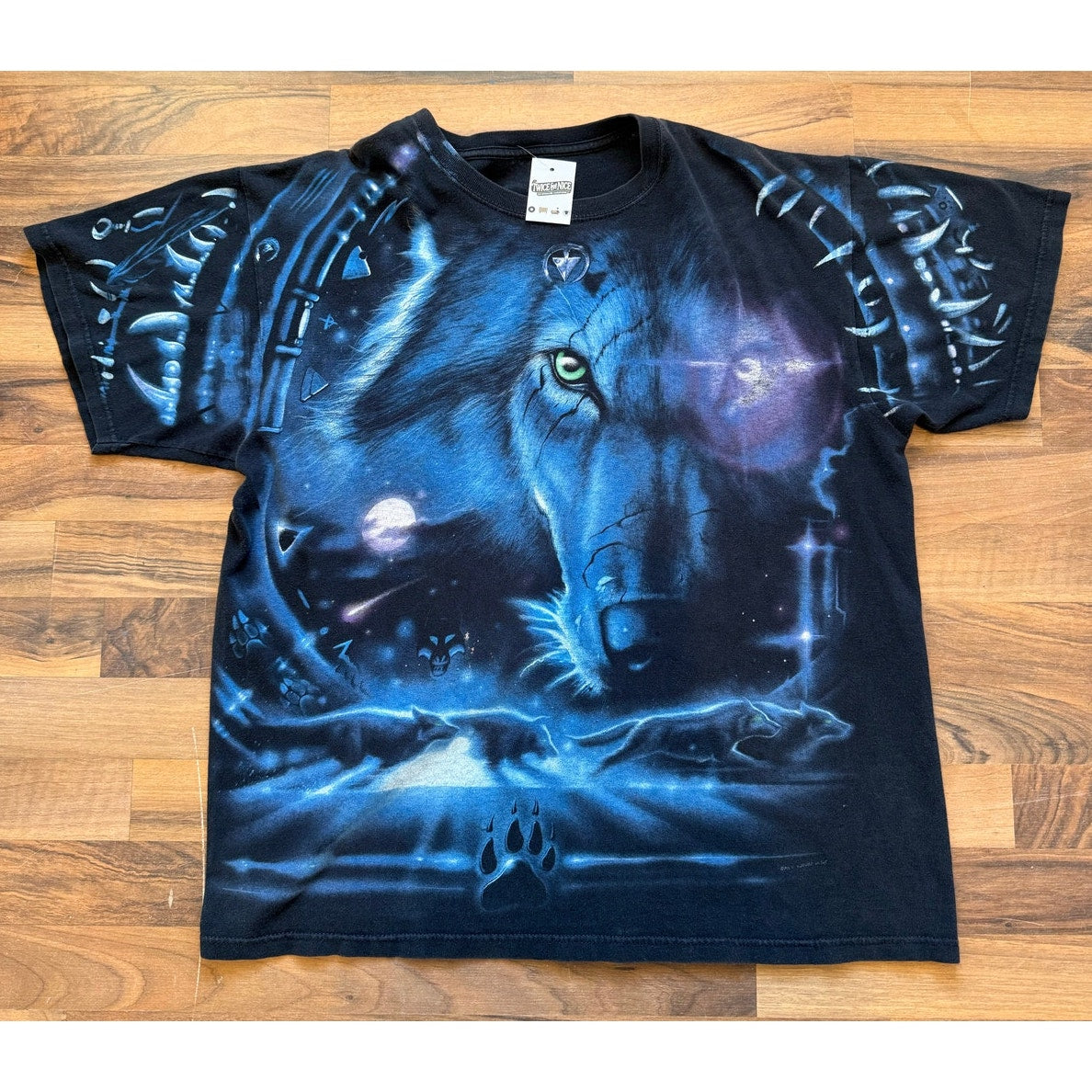 Mystic Wolf AOP Liquid Blue Size XL