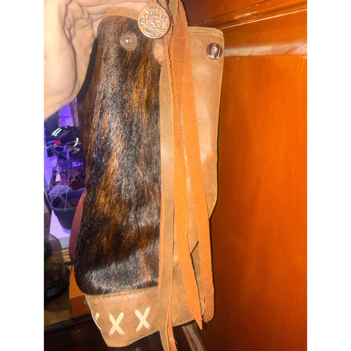 Double J Saddlery BT143 - Brindle Cowhide Big Tote NWOT