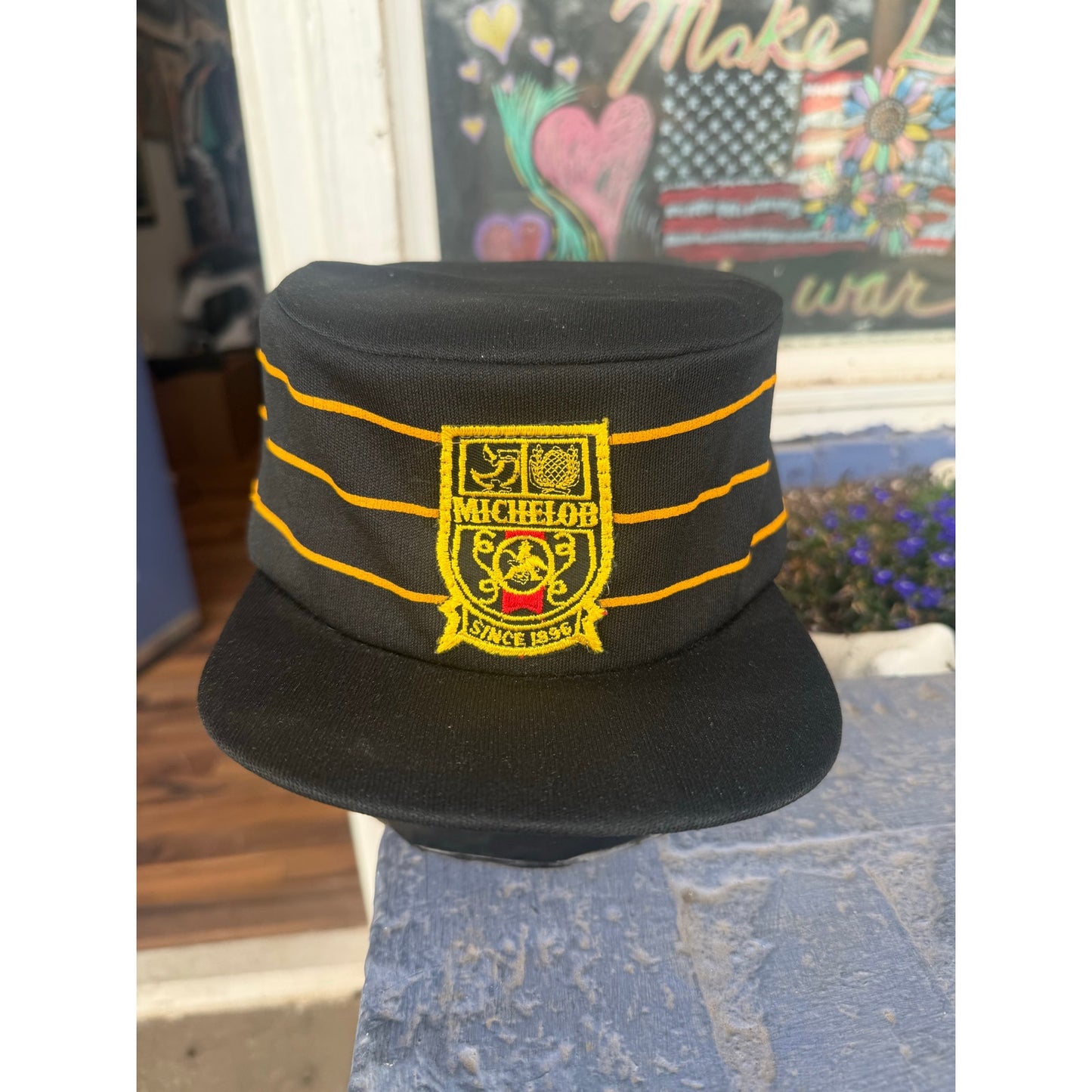 Vintage Michelob Beer Military Pill Box Cap