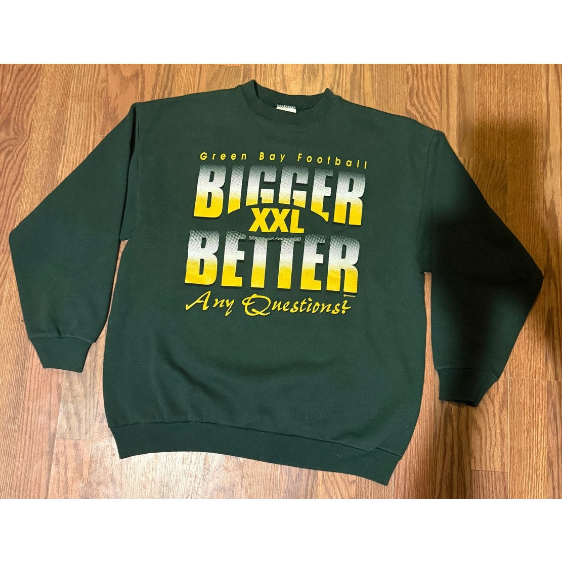 Green Bay Packers Bigger Better Crewneck Size Large