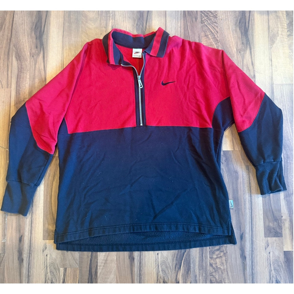 Nike Color Block Quarter Zip Size Large