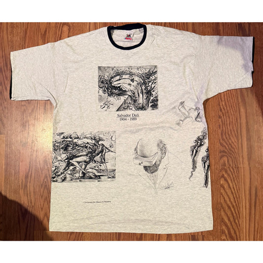 Vintage 90s Salvador Dalí Museum Art T-Shirt AOP – XL