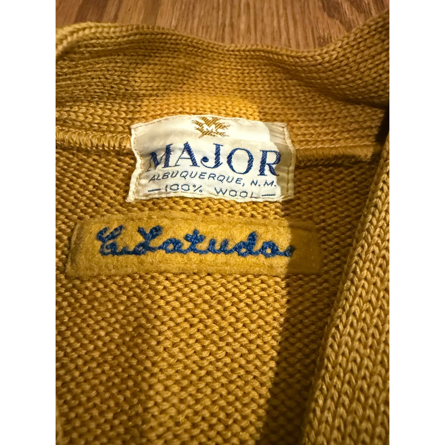 Vintage MAJOR 100% Wool Cardigan – Mustard Yellow