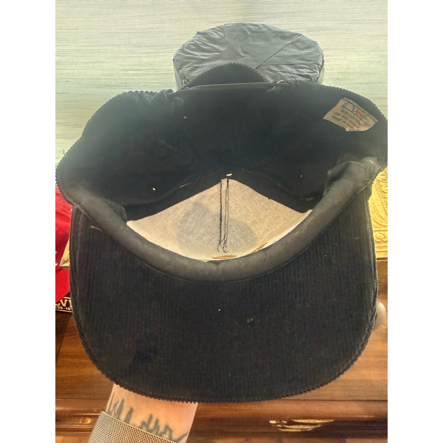 Sands Las Vegas Black Corduroy Snap Back