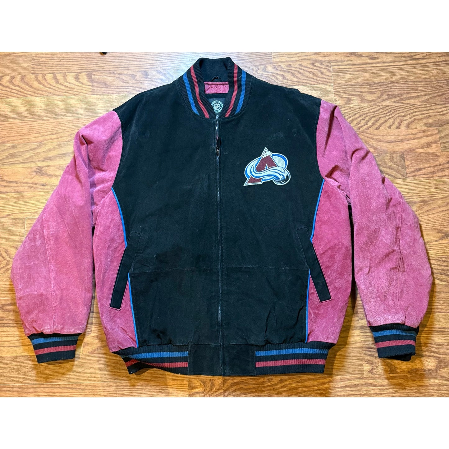 NHL Colorado Avalanche Suede Leather Jacket Size L