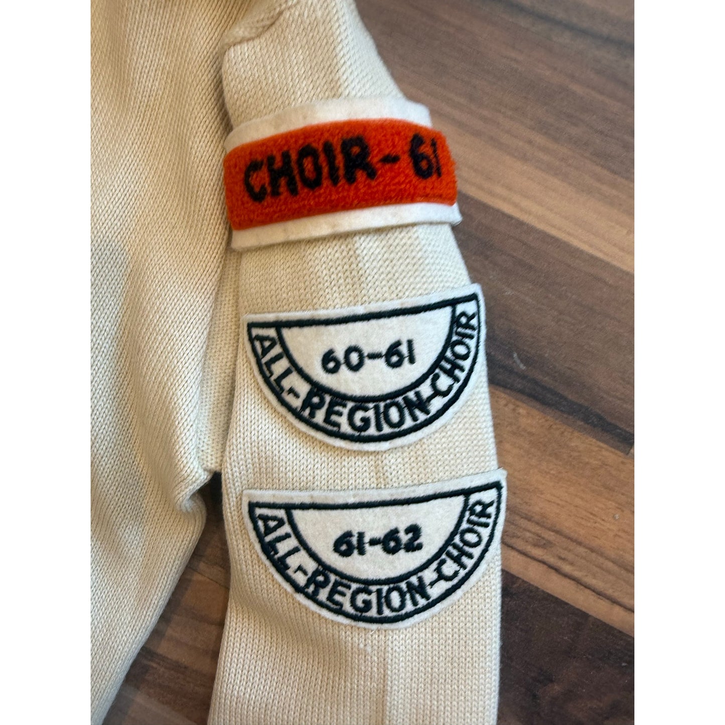 1960's Dumas Choir Letterman Sweater Cardigan Size Small 36