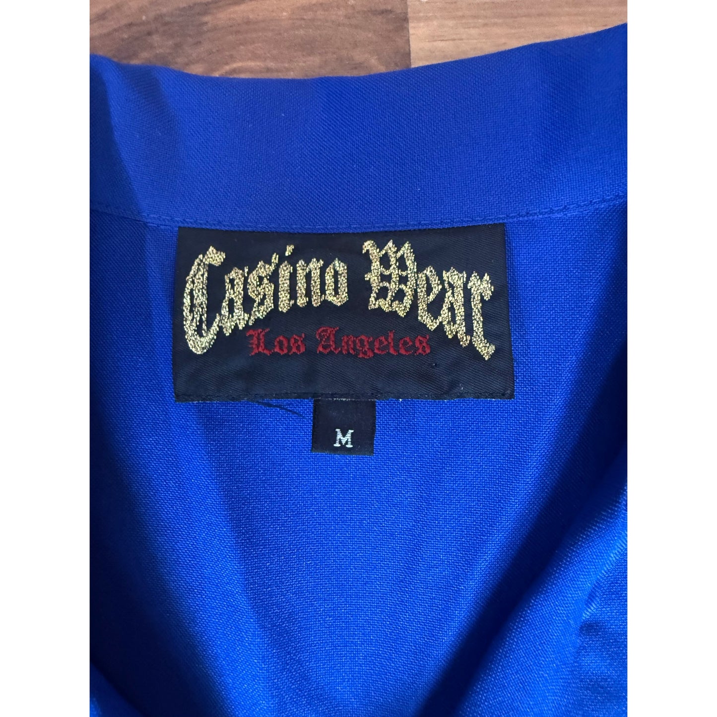 Casino Wear Blue Dice Button Up Size MD
