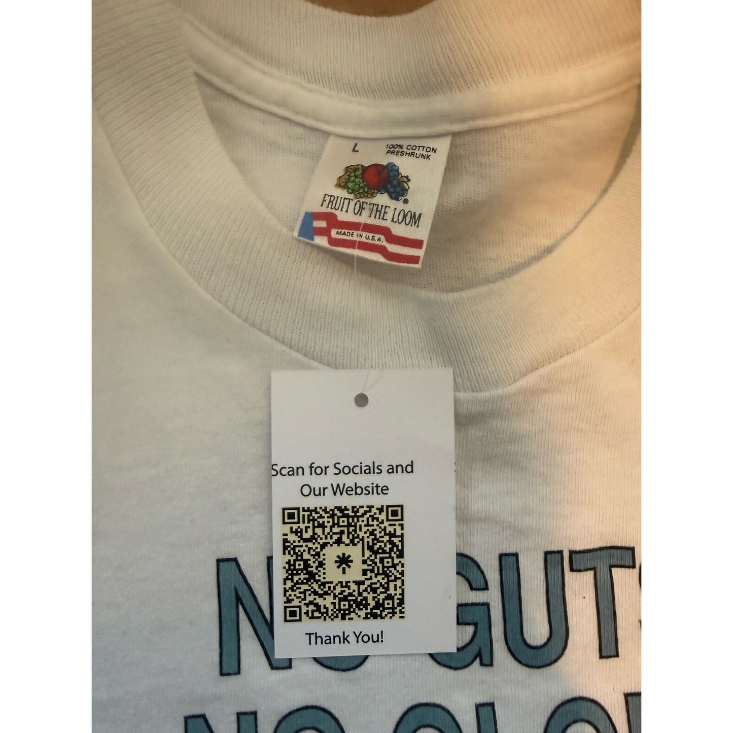 No Guts No Glory Single Stitch Size Large