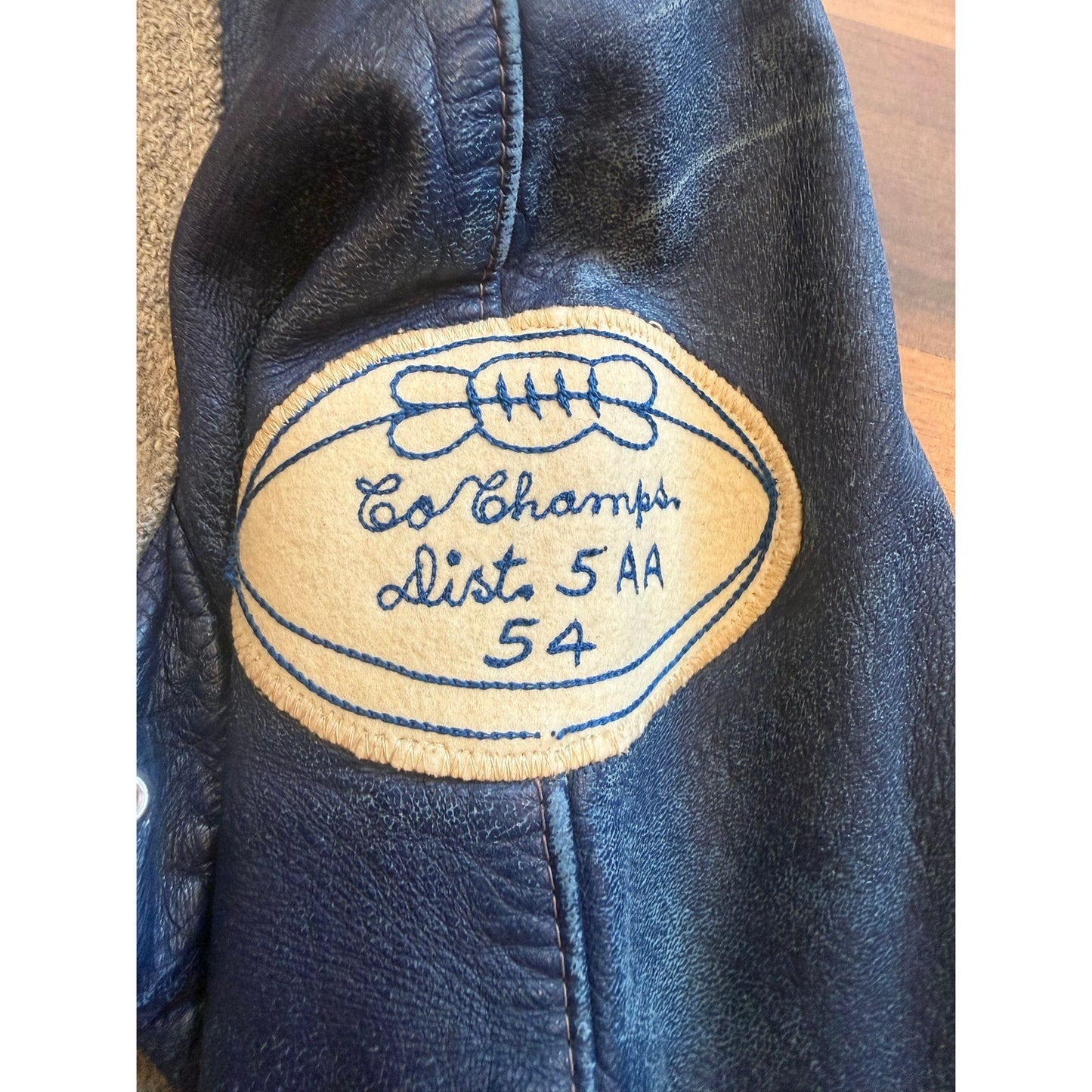 1950s Co-Champs Football Letterman Jacket Size Md