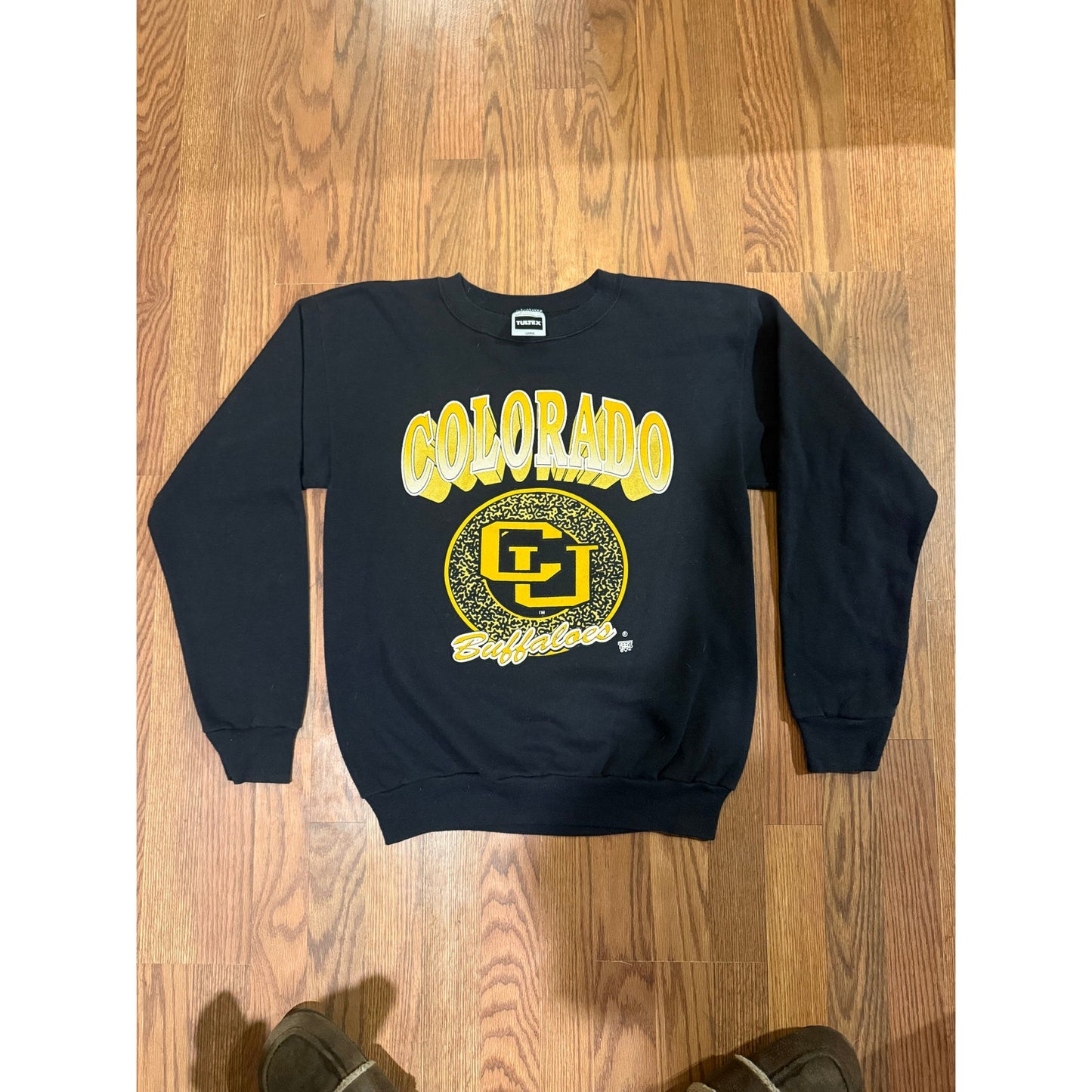 Tultex Colorado Buffaloes Black Crew Size Large