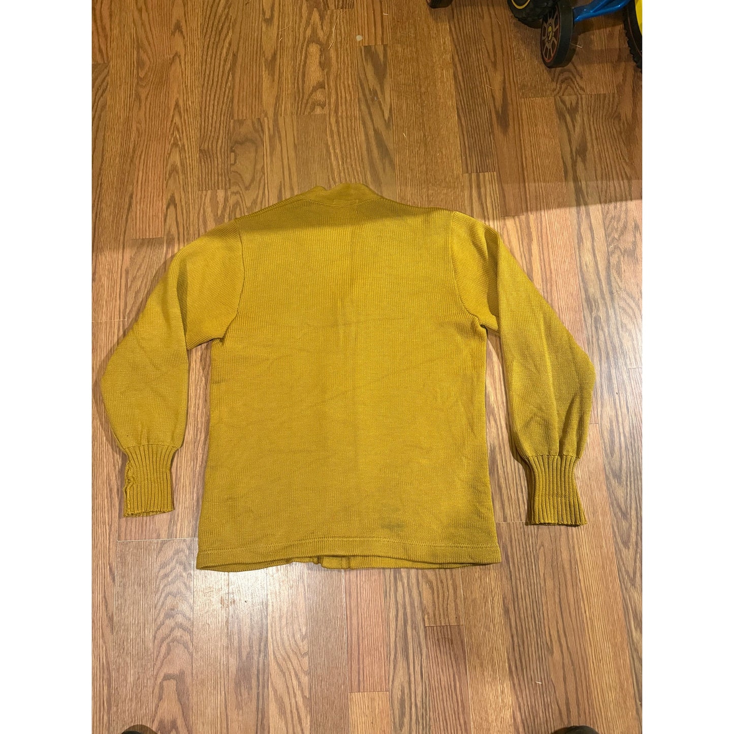 Vintage MAJOR 100% Wool Cardigan – Mustard Yellow