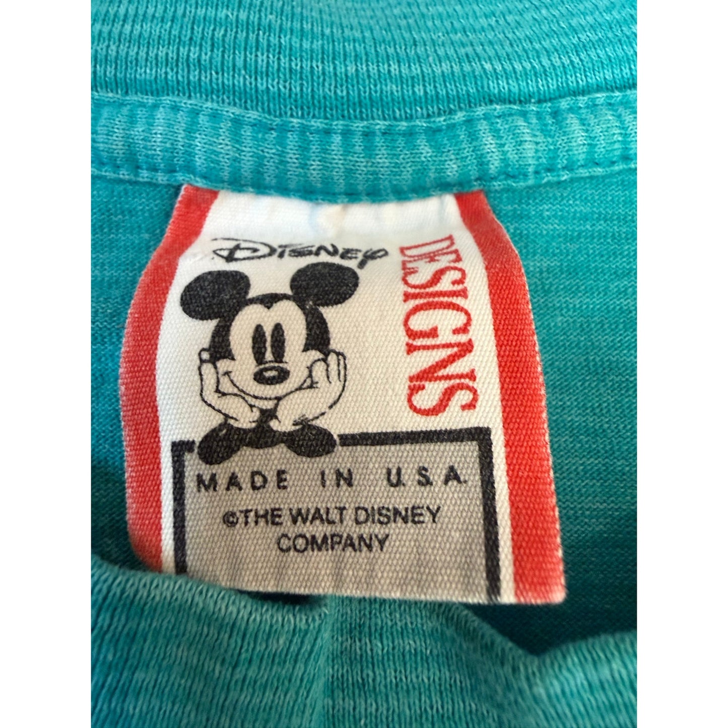 Mickey Mouse Subtle Turquoise/Teal Stripes Size L/XL