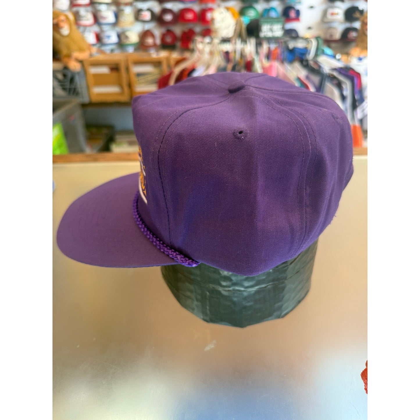 Vintage Purple Fowler Football Zip Back Hat