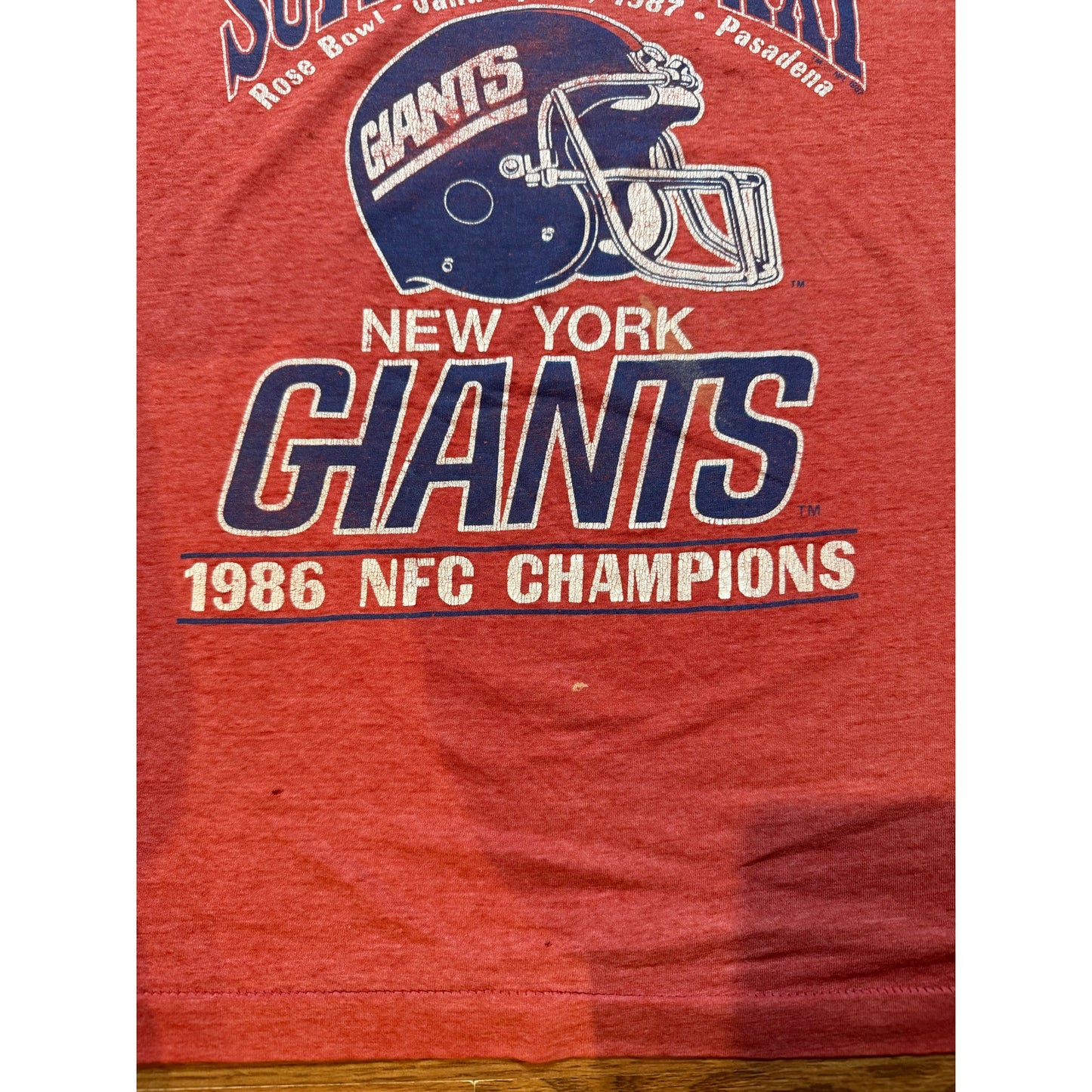 1986 Super Bowl 21 Champions New York Giants size Large