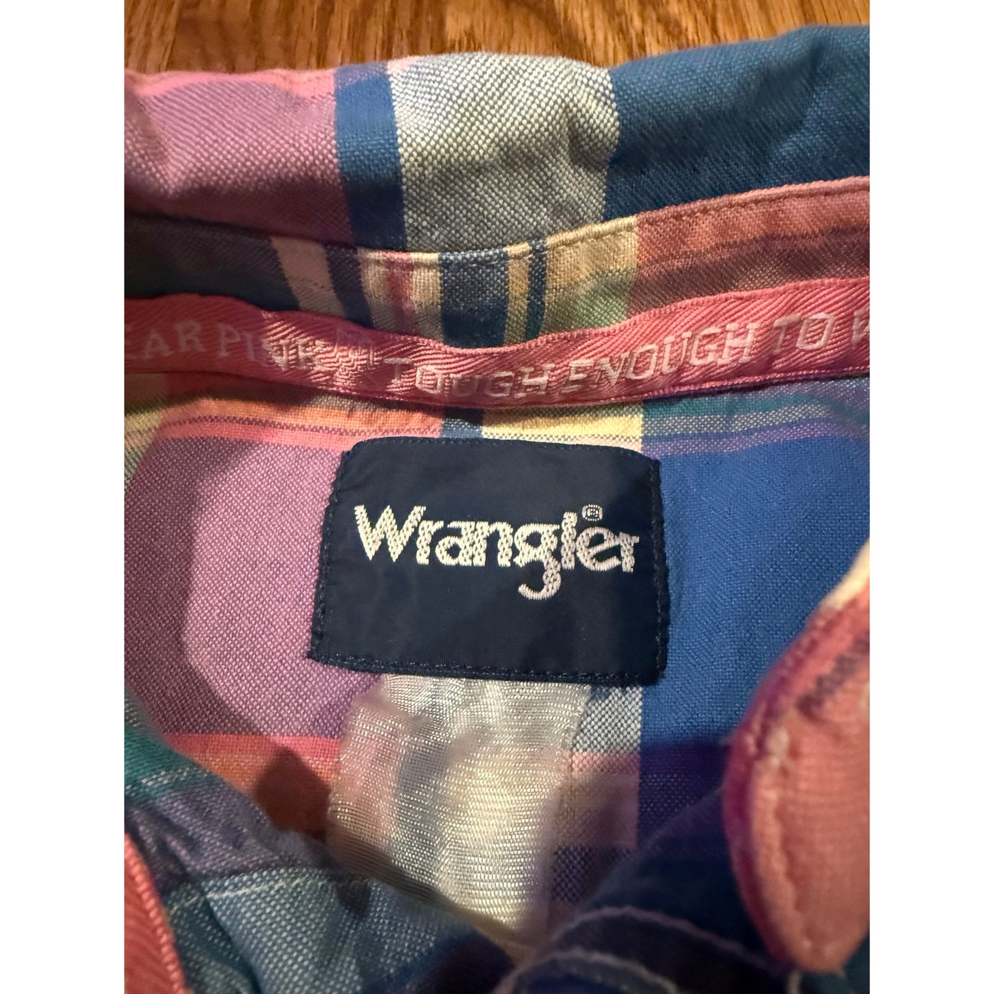 Wrangler “Tough Enough to Wear Pink” Western Button-Up Shirt