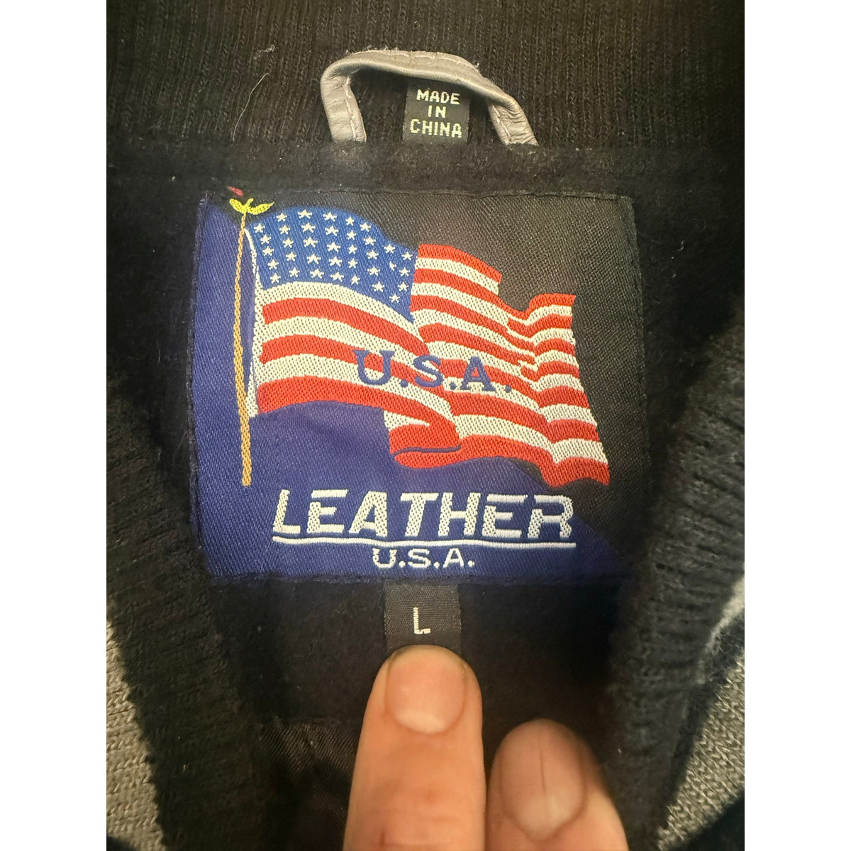 USA Leather letterman’s Jacket Size Large