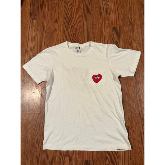 Kaws fuzzy Heart Single Stitch Stitch
