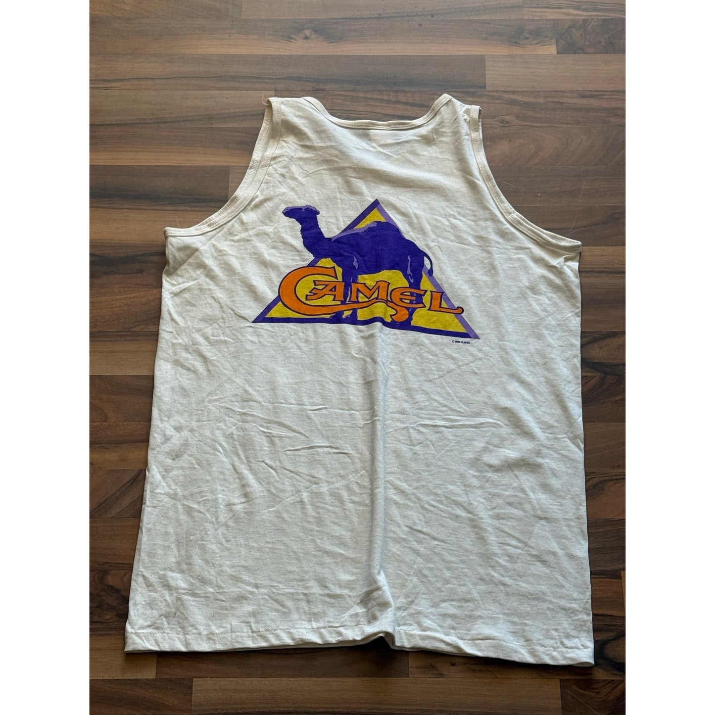 1995 Camel tank top slight yellowing Deadstock size xl