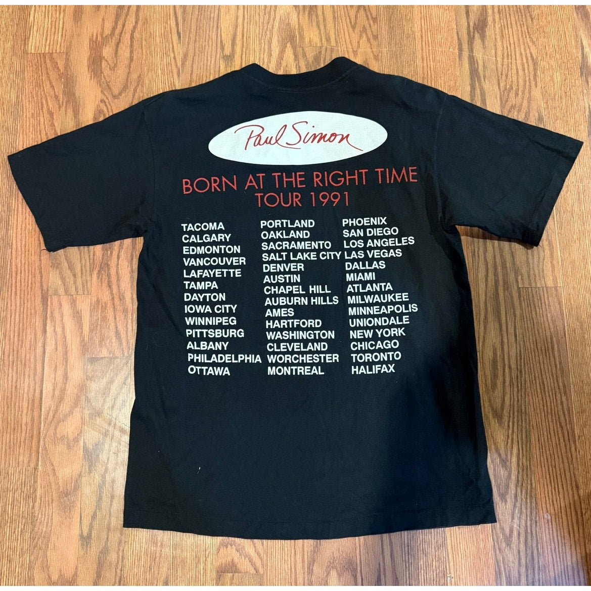 1991 Paul Simon Born at the Right Time Tour Size Large