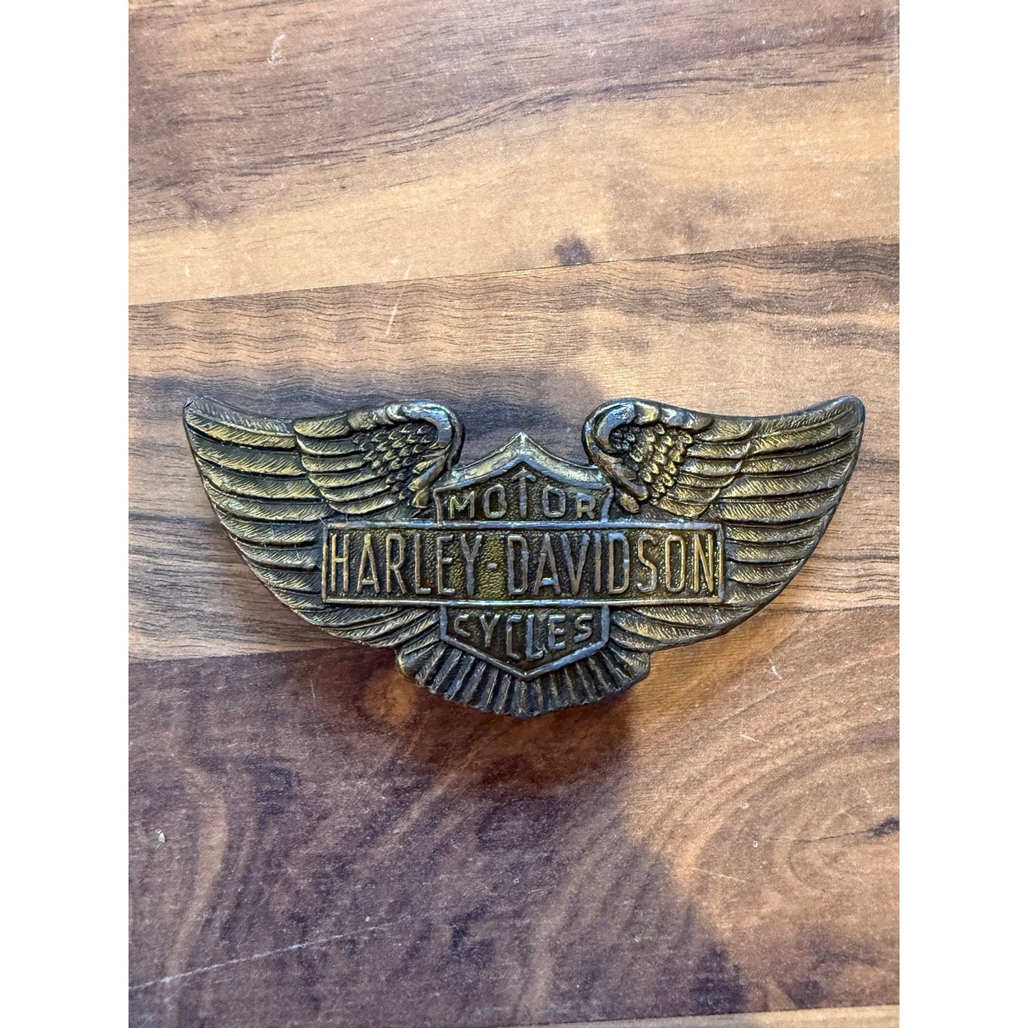 Montauk Silver Co Harley Davidson logo with Wing Belt Buckle